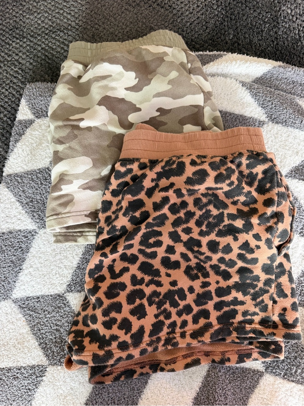 aerie Leopard Print & Camo Shorts Set - Brown & Tan